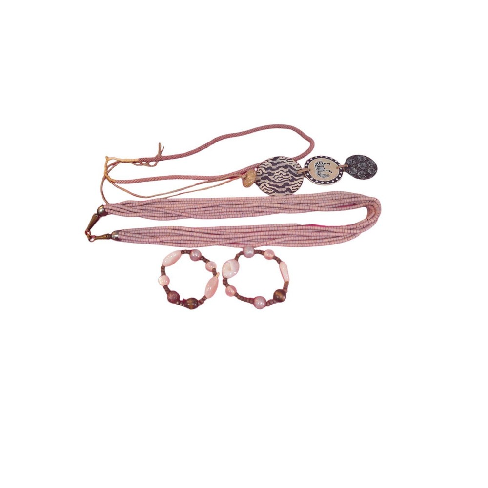 Lot of Pink Necklaces and Bracelets 71009